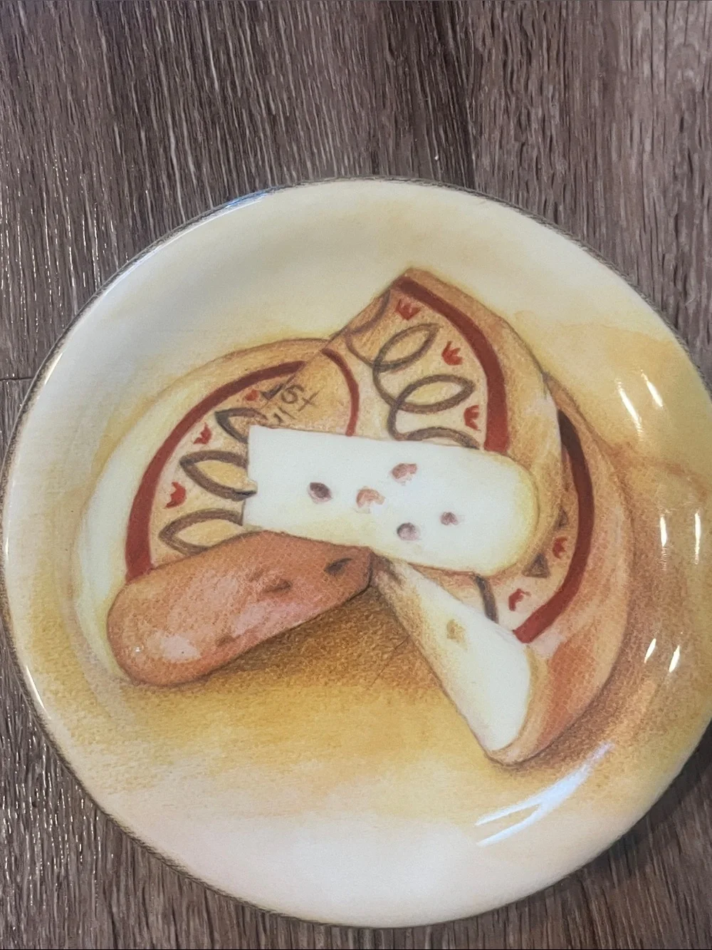 Williams Sonoma Set of 4 Fromage Cheese-Themed Ceramic Plates